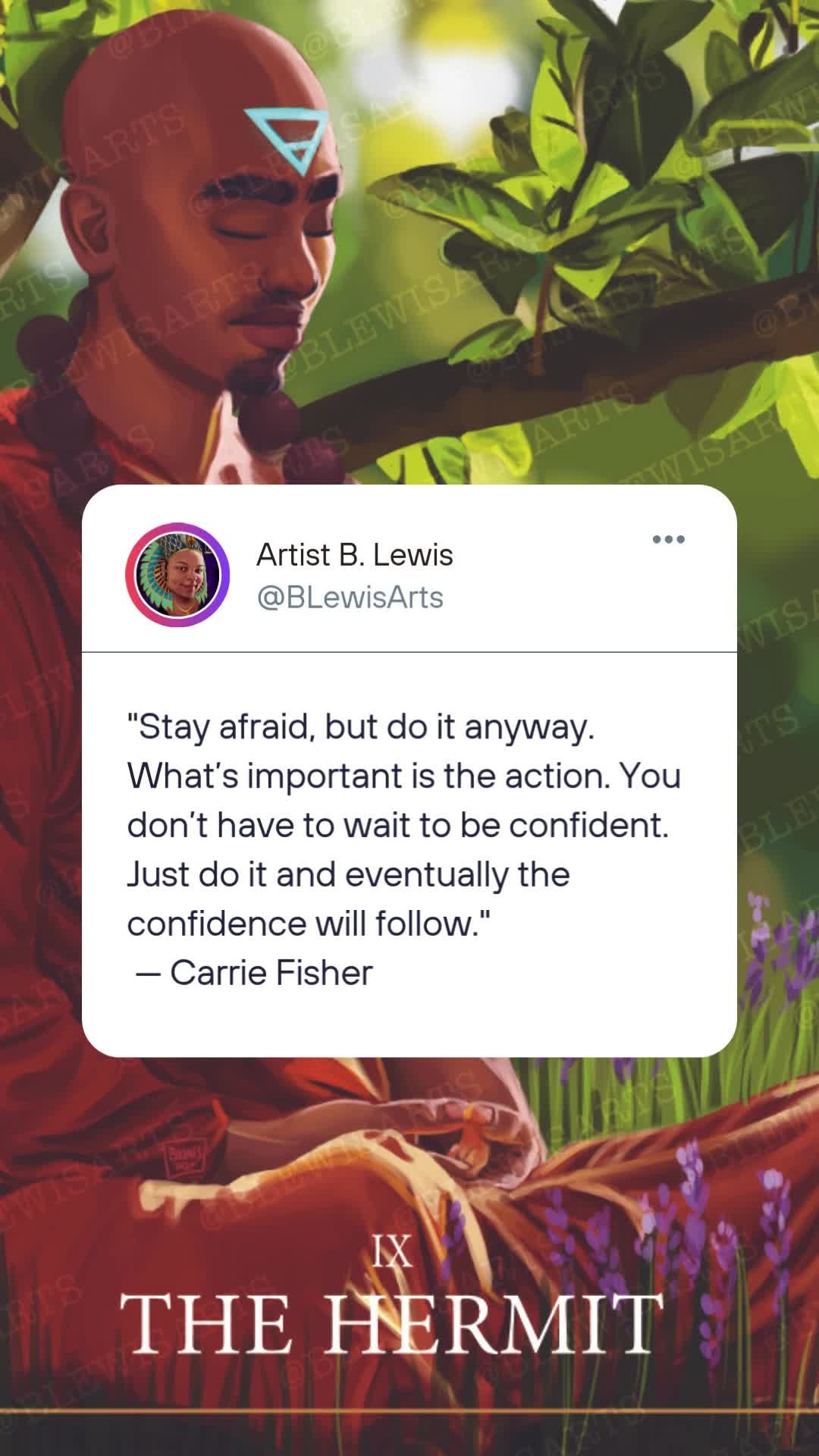 "Stay afraid, but do it anyway. What’s important is the action. You don’t have to wait to be confident. Just do it and eventually the confidence will follow."
— Carrie Fisher