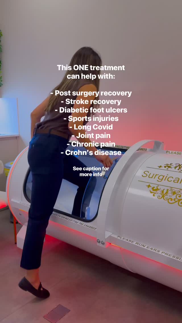 Hyperbaric Oxygen Therapy delivers 100% oxygen in a pressurised chamber, allowing your lungs to absorb far more oxygen than normal breathing ever could 🔁🫧🫀
That oxygen travels deep into your tissues, supporting faster recovery, reducing inflammation, and helping your body repair itself from the inside out.
If you’d like to find out whether it could help you, just reach out to our team, we’re always happy to help. 👋🏽
💥 Special Offer: One month of UNLIMITED 60-minute sessions for just £650 💥