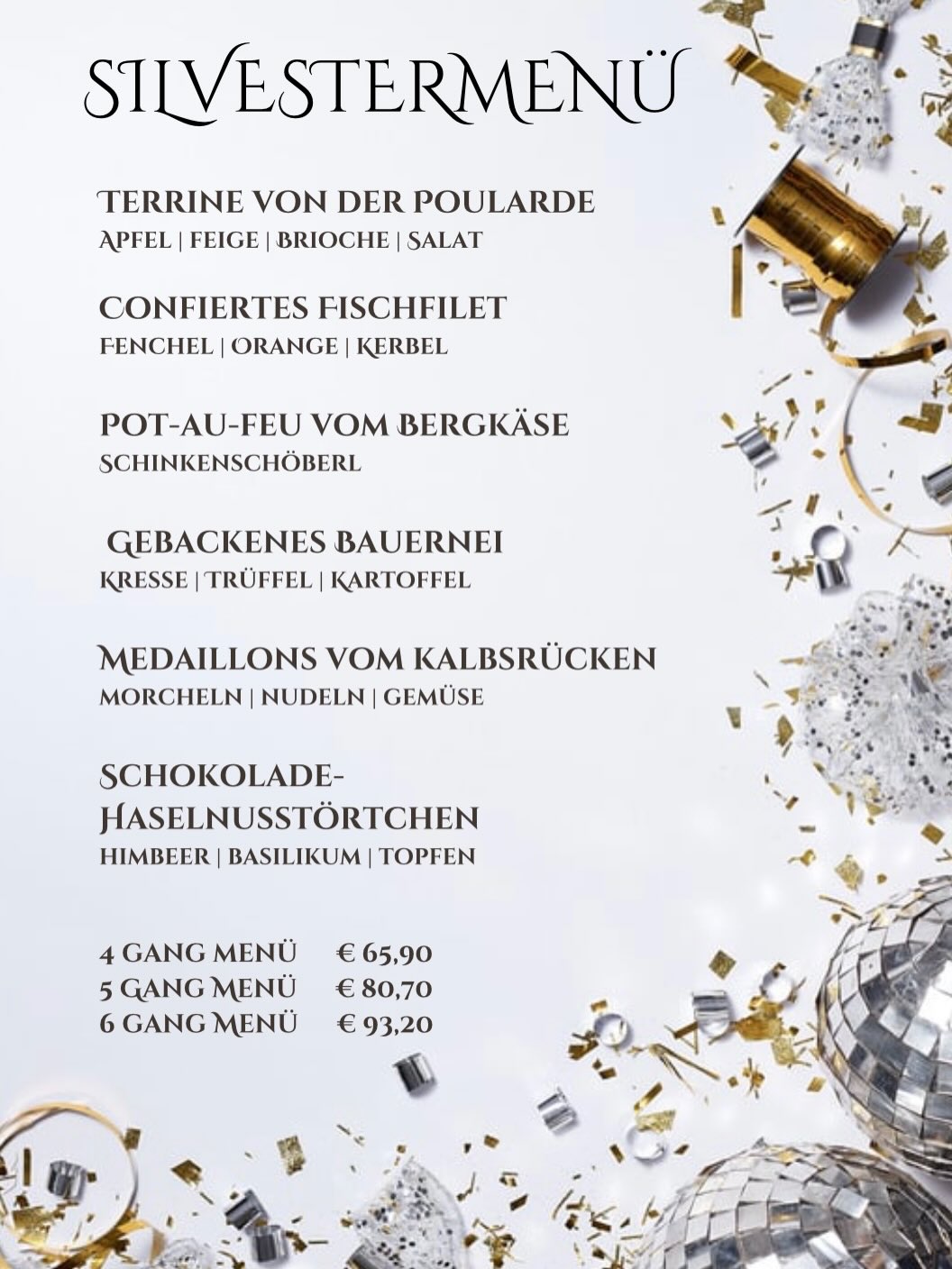 Lust auf was Feines zu Essen an Silvester? Reserviert gerne einen Tisch bei uns unter 0681 8130581