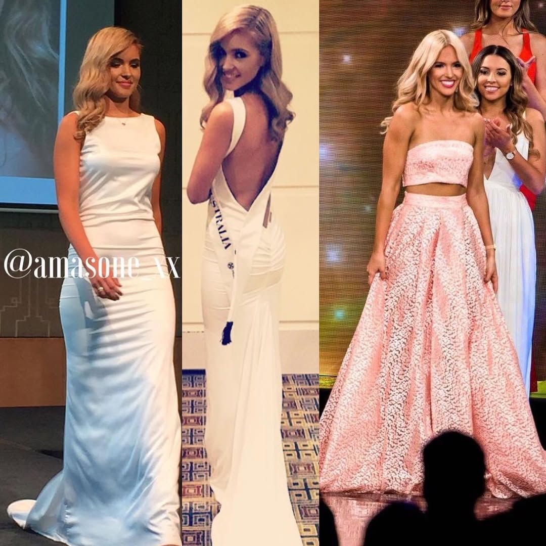 @missuniverseaustralia.official 2017 on the night @oliviamollyrogers won in pink