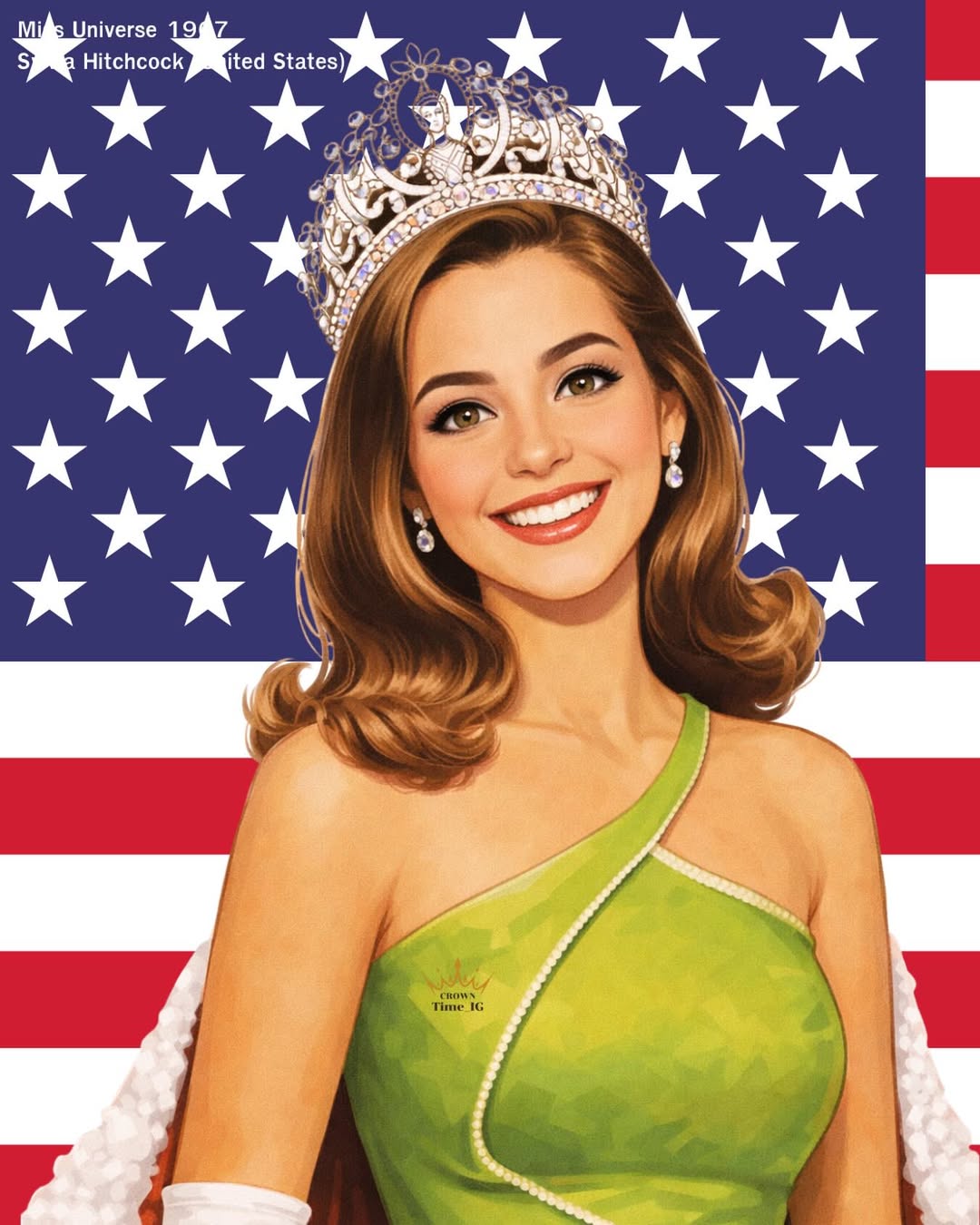 👑 Miss Universe 1967 – Sylvia Hitchcock (United States)
Sylvia Hitchcock was c