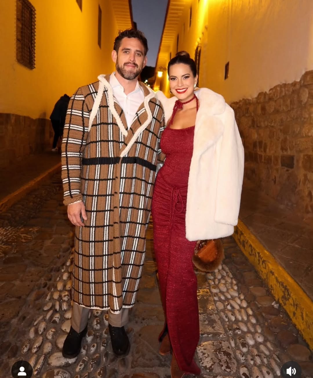 Valeria Piazza, MISS PERU 2016 y su esposo Pierre, en Cuzco celebrando un aniver