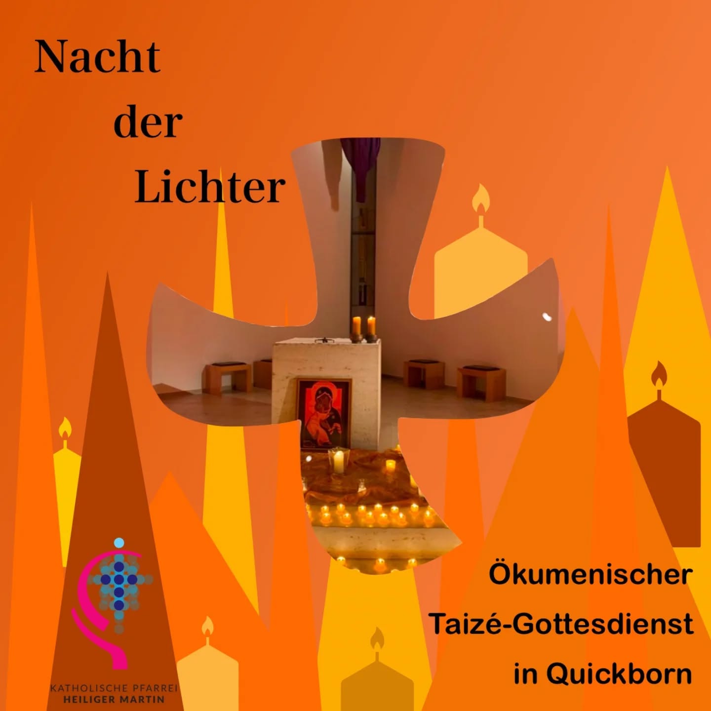 Ökumenischer Taizé-Gottesdienst in der katholischen St. Marien-Kirche, Kurzer Kamp, Quickborn ....