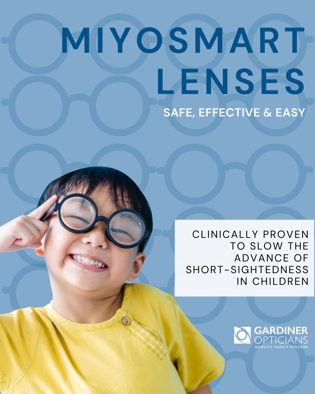 Short-sightedness can progress quickly in children, which is why early support matters. MiYOSMART lenses are a child-friendly option designed to help slow the advance of myopia, while keeping day-to-day vision clear and comfortable.
If you’d like to find out whether MiYOSMART could be suitable for your child, book a consultation with the team at Gardiner Opticians.
#Myopia #KidsVision #MiYosmart #GardinerOpticians