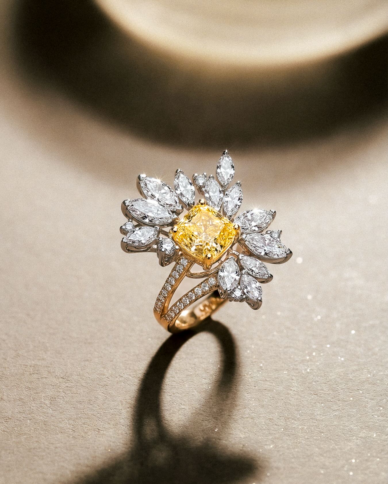 Collection Éclosion.
Au centre, l’intensité d’un diamant jaune.
Autour, une composition de diamants marquise,
comme une floraison en mouvement.
Une pièce de Haute Joaillerie
où la lumière se déploie,
où chaque détail révèle la maîtrise.
―
Éclosion Collection.
At the center, the intensity of a yellow diamond.
Surrounded by marquise diamonds,
like a bloom in motion.
A High Jewelry piece
where light unfolds,
and every detail reflects mastery.
#amantys #hautejoaillerie #highjewelry